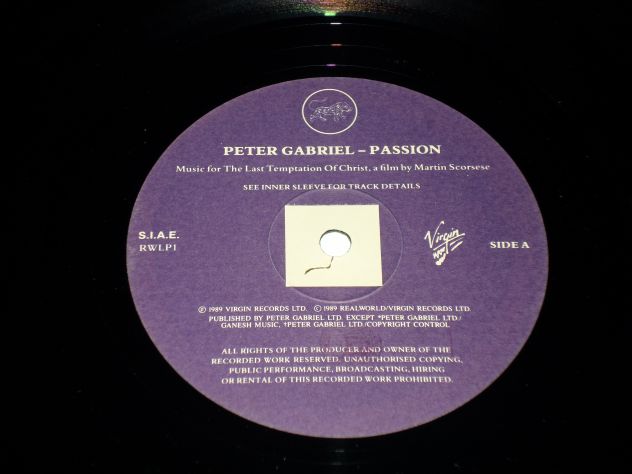 PETER GABRIEL - PASSION - O.S.T - 2 x LP / 33 giri 1°Stampa 1989 Italy Virgin - Foto 4