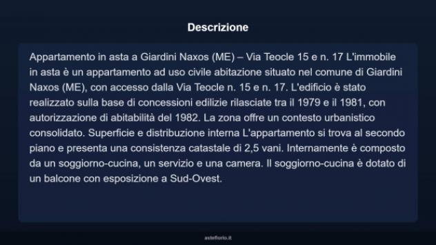 Immobile in asta di 30 m², box auto in vendita a Giardini-Naxos - Foto 3