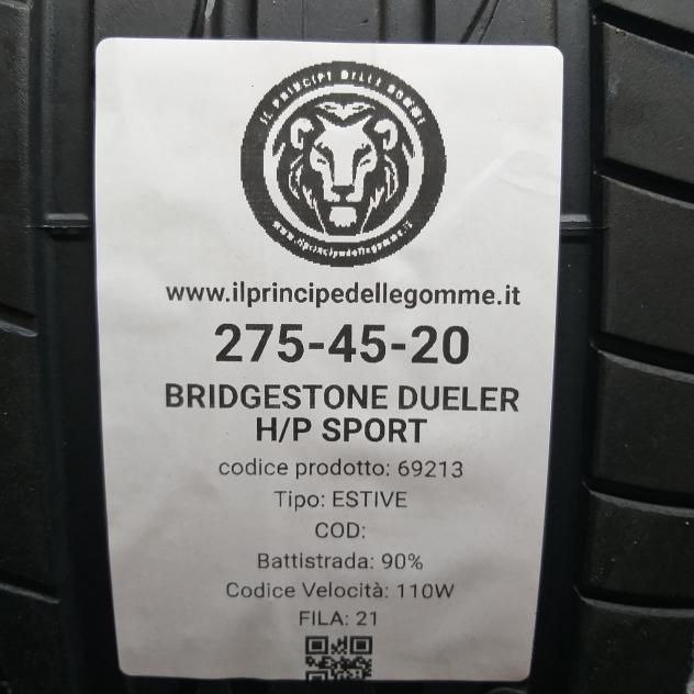 2 GOMME 275 45 20 BRIDGESTONE A69213 - Foto 2