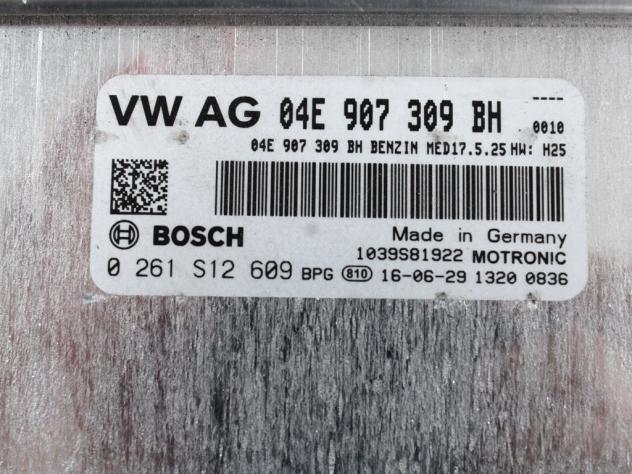 04E907309BH KIT ACCENSIONE AVVIAMENTO SEAT LEON FR 1.4 B 92KW 6M 5P (2016) RICAMBIO USATO CON CENTRALINA MOTORE, QUADRO STRUMENTI, BLOCCHETTO ACCENSIO - Foto 7