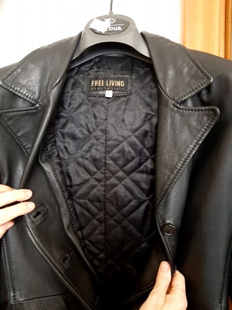 Cappotto donna in vera pelle nera Tg M - Foto 2