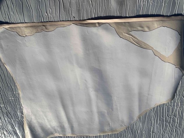 Pellame ovino liscio bianco satinato accoppiato – Sp. 2,0 - Foto 5