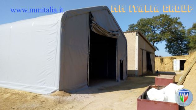 Tunnel Industriali Coperture Mobili telo in Pvc 10 x 18 x 5,0 MM Italia - Foto 6