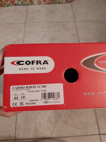 Scarpe anti infortunistica cofra codice s2 ristorazione bianche n 44 - Foto 2