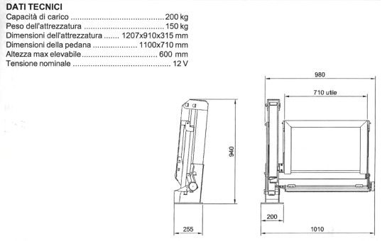 SOLLEVATORE PER CARROZZINE DISABILI CAR OIL EPH200 - Foto 2