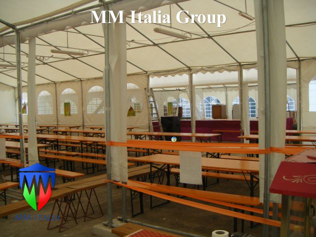10 Set Panche e Tavoli Pieghevoli per Sagre, Noleggio Professionali 220 x 67 - Foto 9