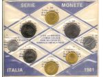 ITALIA monete 1981 Mini Serie FDC