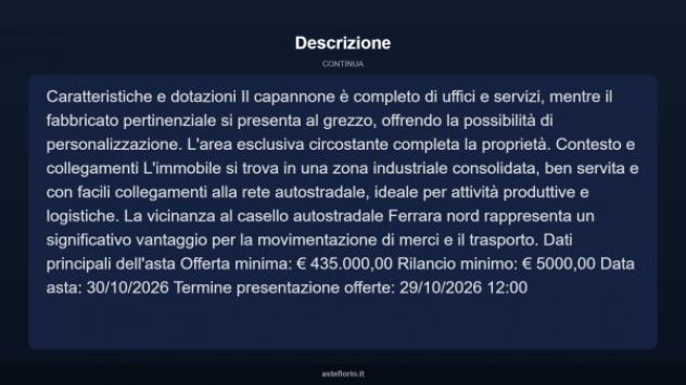 Immobile in asta di 4160 m² in vendita a Ferrara - Foto 4