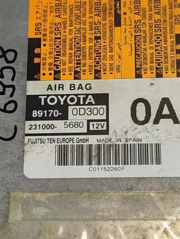 CENTRALINA AIRBAG TOYOTA Yaris Serie 89170-0D300 1KRFE (1416) - Foto 2