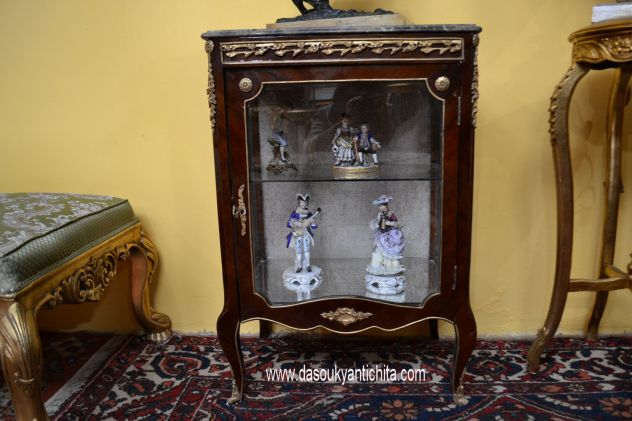 Vetrina con piano in marmo stile transizione Luigi XV - Foto 10