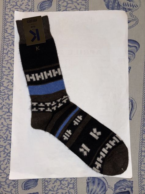 CALZE NUOVE DA UOMO IN LANA E LANA D’ANGORA FIRMATE ORIGINALI KENZO,MADE IN ITAL