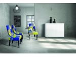CREDENZA IN ROVERE IMPIALLACCIATO BIANCA 2 ANTE
