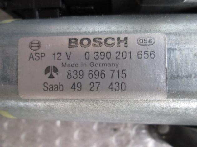 0390201656 MOTORINO TETTO APRIBILE SAAB 9.5 SW 3.0 D 130KW 6M 5P (2002) RICAMBIO USATO BOSCH 839696715 4927430 4927430 094135 - Foto 2