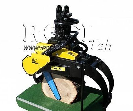 -Pinza forestale da 1,5 t con sega e rotatore