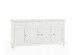 Credenza con 4 Ante 4 Cassetti - Bianco Opaco