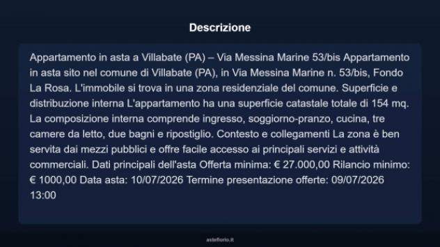 Immobile in asta di 154 m² in vendita a Villabate - Foto 3