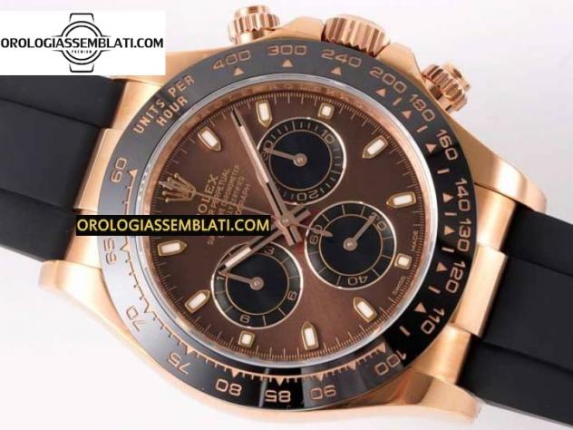 Rolex Replica DAYTONA 116515 1:1 BEST EDITION QUADRANTE CIOCCOLATO INDICATORI LUME SU CINTURINO OYSTERFLEX SA4130 V2 - Foto 2