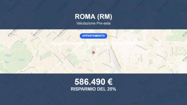 Immobile in asta di 147 m² con più di 5 locali e box auto in vendita a Roma