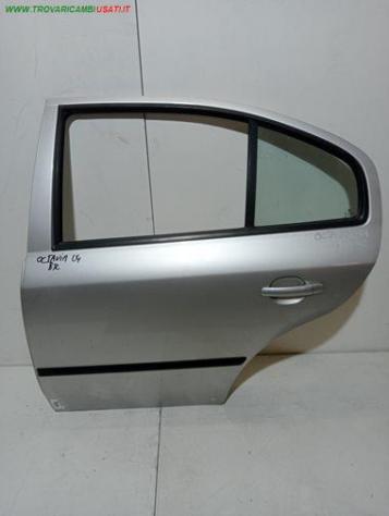 PORTA POST. SX ARGENTO CON AL / SE 999-U1310552 Carrozzeria  Lamierati esterni  Porte  Porta post. sx. SKODA - OCTAVIA - 01-10-2004 - 01-12-2008