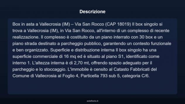 Immobile in asta di 16 m² in vendita a Vallecrosia - Foto 4