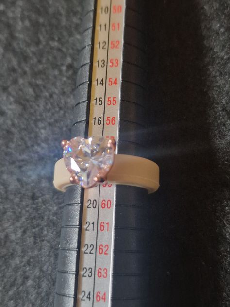 Anello in silicone con zirconia a cuore - Foto 6