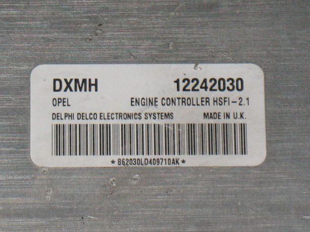 12242030 ECU CENTRALINA MOTORE OPEL ASTRA ZAFIRA DXMH 12242030 HSFI-2.1 - Foto 2