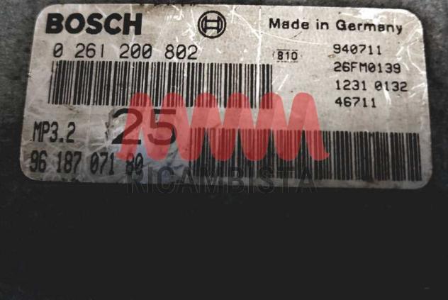 0261200802 Peugeot 806 2.0 centralina motore Bosch - Foto 2