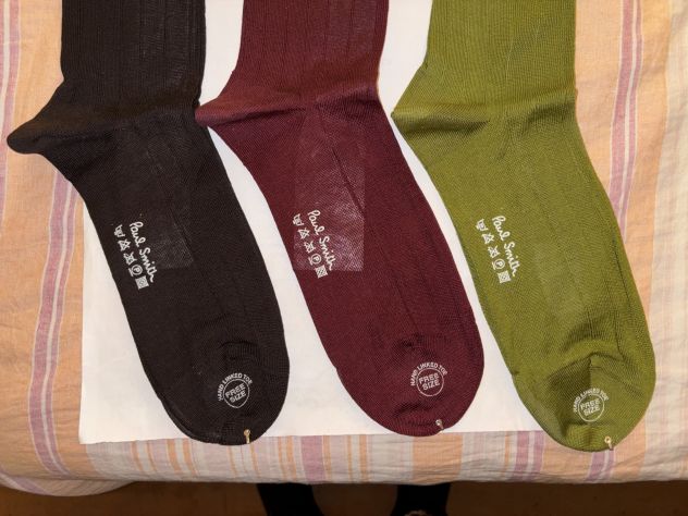 SET 3 PAIA CALZE NUOVE DA UOMO LEGGERE FIRMATE ORIGINALI PAUL SMITH,MADE IN ITAL - Foto 9