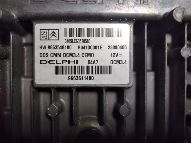 CENTRALINA MOTORE CITROEN PEUGEOT 2.0 HDI DELPHI R0413C001F, 28094573, HW 966354 - Foto 4