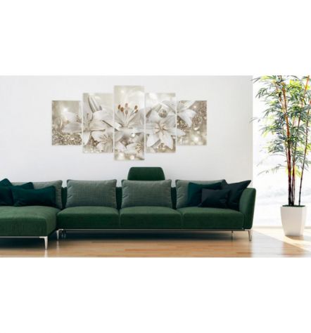 Quadro Fiori Bianchi Cm.100x50 O 200x100 Vetro Acrilico - Foto 2