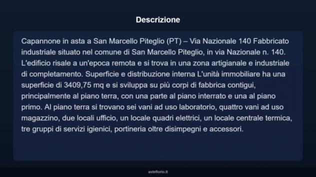 Immobile in asta di 3409 m² in vendita a San Marcello Piteglio - Foto 3