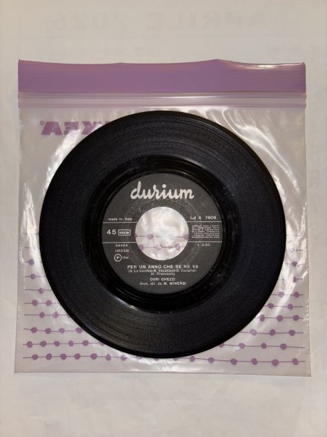 VINILE RARO 45:DORI GHEZZI”CASATSCHOK”-“PER UN ANNO CHE SE NE VA”1’STA - Foto 6