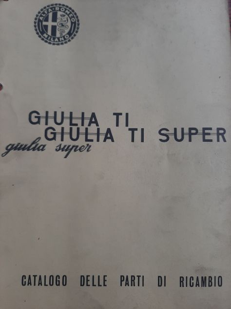 ALFA ROMEO GIULIA TI/TI SUPER / GIULIA SUPER  CATALOGO ORIGINALE - Foto 4