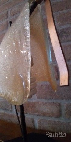 Coppia abatjour ferro battuto vetro artigianale - Foto 3