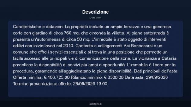 Immobile in asta di 170 m², box auto in vendita a Aci Bonaccorsi - Foto 5