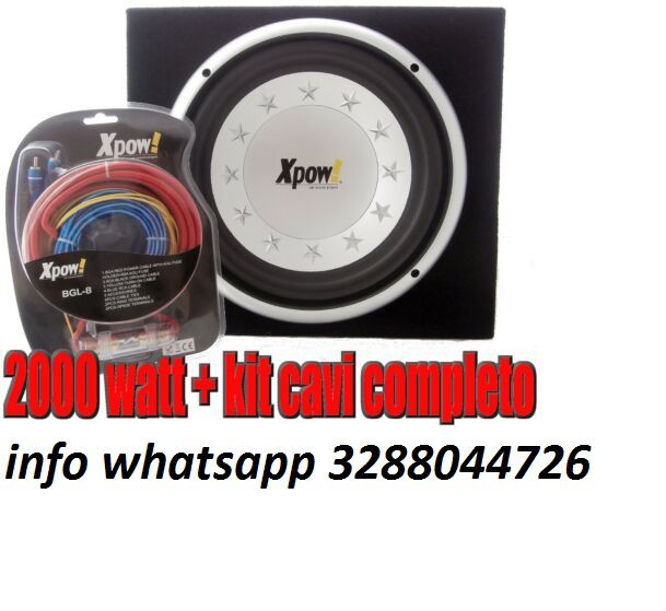 Subwoofer auto 12" da 30 cm attivo già amplificato kit