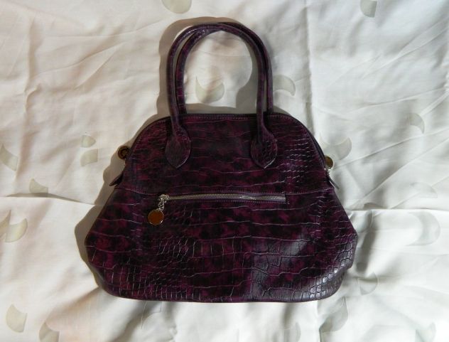 Borsa David Jones coccodrillo viola - Foto 2