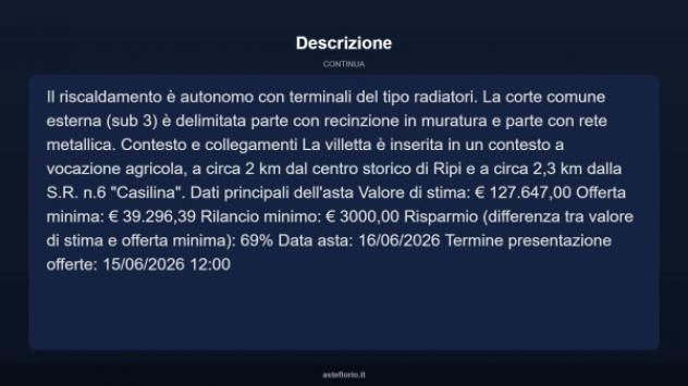 Immobile in asta di 141 m² con più di 5 locali in vendita a Ripi - Foto 11