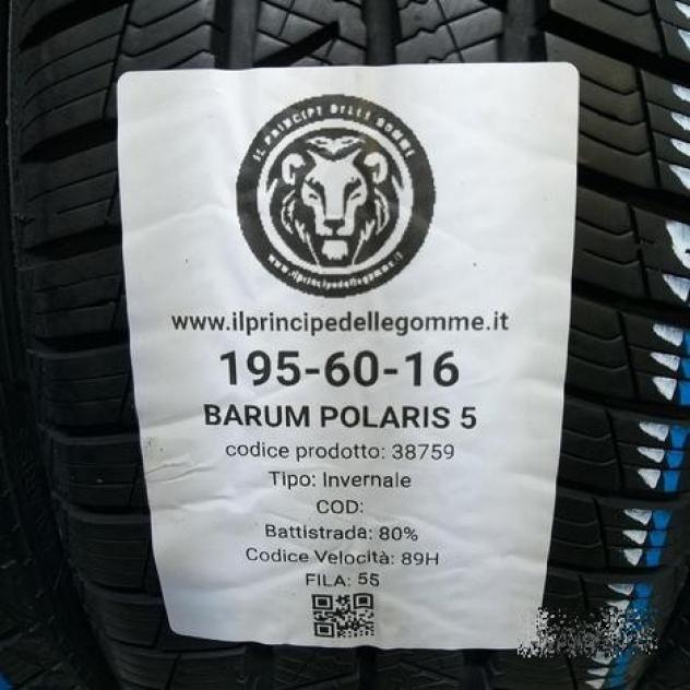 4 gomme 195 60 16 barum a38759 - Foto 2