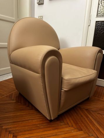 Poltrona Frau Vanity Fair XC, Beige Pelle, Nuovo & Mai Utilizzato - Foto 5