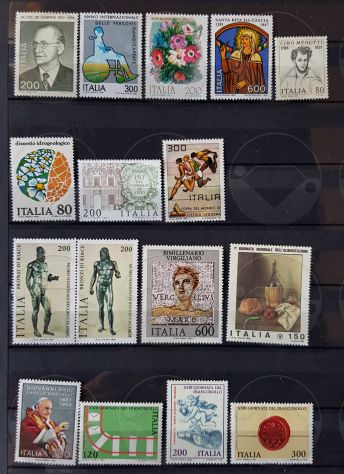 ITALIA 1980-1985 lotto di 90 francobolli - Foto 2