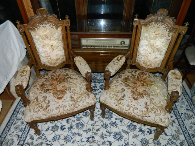 Coppia poltrone fine’800 stile Umbertino - Foto 3
