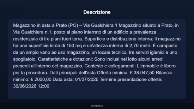 Immobile in asta di 150 m² in vendita a Prato - Foto 7