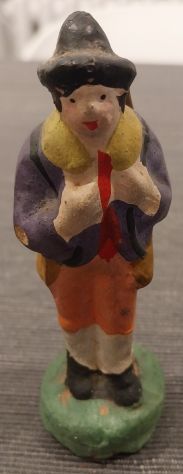 LOTTO 5 ANTICHE STATUINE PRESEPE PIEMONTESE ANNI 20-30 CM10 - Foto 5