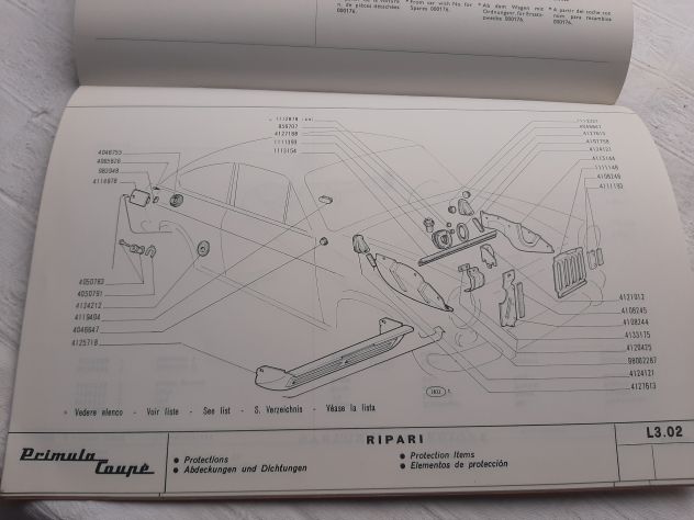 AUTOBIANCHI PRIMULA COUPE' ANNO 1966  CATALOGO CARROZZERIA ORIGINALE - Foto 6