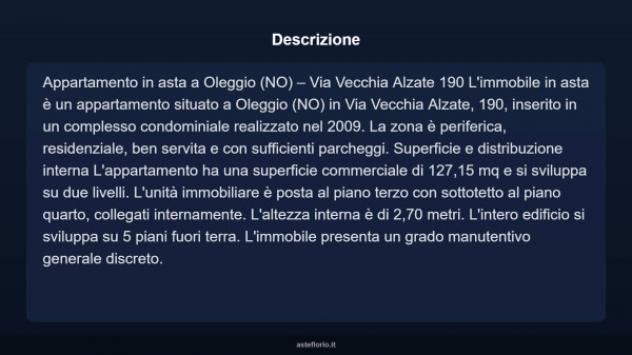 Immobile in asta di 127 m² con più di 5 locali e box auto doppio in vendita a Oleggio - Foto 10