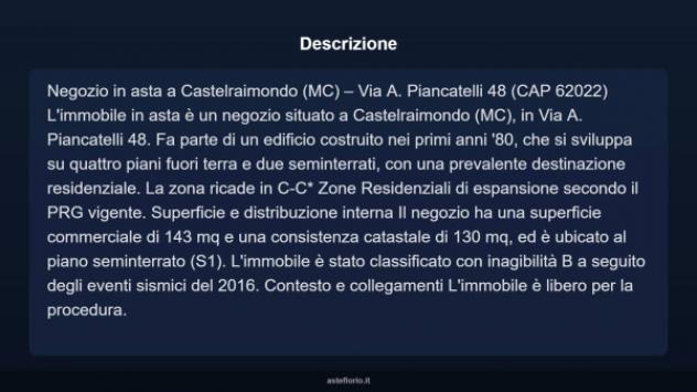 Immobile in asta di 143 m² in vendita a Castelraimondo - Foto 3