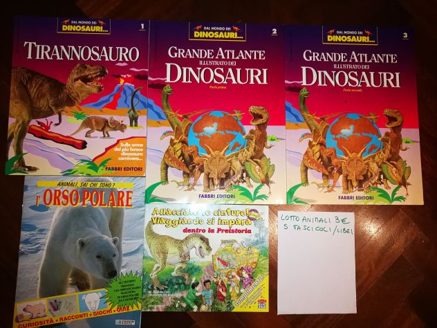5 libri/fascicoli animali misti