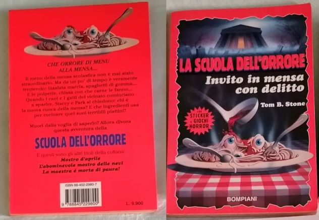 LA SCUOLA DELL'ORRORE, Invito in mensa con delitto, BOMPIANI Prima edizione 1977