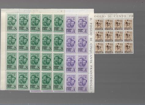 1944 REPUBBLICA SOCIALE ITALIANA N 52 FRANCOBOLLI NUOVI SOTTODESCRITTI
